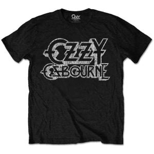Ozzy Osbourne - Vtge Logo Uni Bl i gruppen MERCHANDISE / T-shirt / Hårdrock hos Bengans Skivbutik AB (5546523)