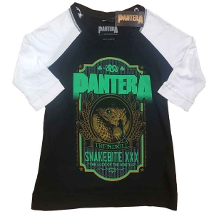 Pantera - Snakebite Xxx Label Lady Bl/Wht Raglan i gruppen MERCHANDISE / T-shirt / Hårdrock hos Bengans Skivbutik AB (5546635r)