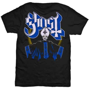 Ghost - Papa & Band Uni Bl  i gruppen MERCHANDISE / T-shirt / Hårdrock hos Bengans Skivbutik AB (5546772r)