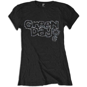 Green Day - Flowerpot Diamante Lady Bl  i gruppen MERCHANDISE / T-shirt / Punk hos Bengans Skivbutik AB (5547150r)