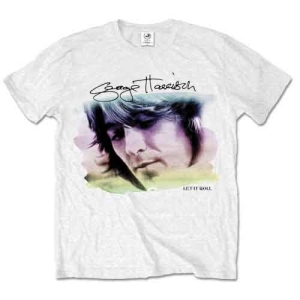 George Harrison - Water Colour Portrait Uni Wht  i gruppen MERCHANDISE / T-shirt / Pop-Rock hos Bengans Skivbutik AB (5547200r)