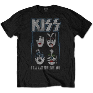 Kiss - Made For Lovin' You Boys T-Shirt Bl i gruppen MERCHANDISE / Merch / Hårdrock hos Bengans Skivbutik AB (5548198)