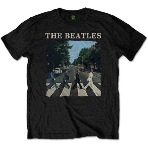 The Beatles - Abbey Road & Logo Boys T-Shirt Bl i gruppen MERCHANDISE / Merch / Pop-Rock hos Bengans Skivbutik AB (5548633r)