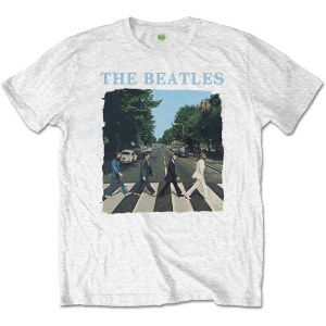 The Beatles - Abbey Road & Logo Boys T-Shirt Wht i gruppen MERCHANDISE / Merch / Pop-Rock hos Bengans Skivbutik AB (5548638r)