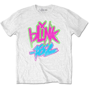 Blink-182 - Neon Logo Boys T-Shirt Wht i gruppen MERCHANDISE / Merch / Punk hos Bengans Skivbutik AB (5548656r)
