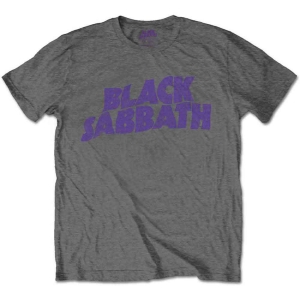 Black Sabbath - Wavy Logo Boys T-Shirt Char i gruppen MERCHANDISE / Merch / Hårdrock hos Bengans Skivbutik AB (5548668r)