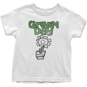 Green Day - Flower Pot Boys T-Shirt Wht i gruppen MERCHANDISE / Merch / Punk hos Bengans Skivbutik AB (5548694r)