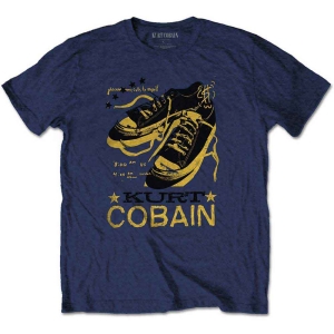Kurt Cobain - Laces Boys T-Shirt Navy i gruppen MERCHANDISE / Merch / Pop-Rock hos Bengans Skivbutik AB (5548743r)