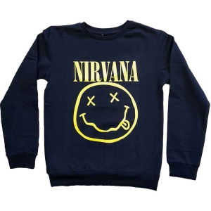 Nirvana - Happy Face Boys Blue Sweatshirt i gruppen MERCHANDISE / Merch / Pop-Rock hos Bengans Skivbutik AB (5548767r)