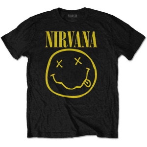 Nirvana - Happy Face Boys T-Shirt Bl i gruppen MERCHANDISE / Merch / Pop-Rock hos Bengans Skivbutik AB (5548771r)