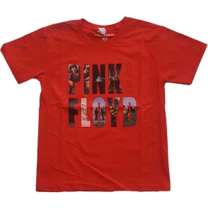 Pink Floyd - Echoes Album Montage Boys T-Shirt Red i gruppen MERCHANDISE / Merch / Pop-Rock hos Bengans Skivbutik AB (5548789r)