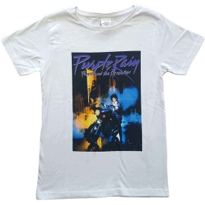 Prince - Purple Rain Album Boys T-Shirt Wht i gruppen MERCHANDISE / Merch / RnB-Soul hos Bengans Skivbutik AB (5548798r)