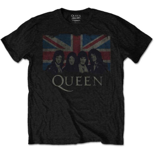 Queen - Vtge Union Jack Boys T-Shirt Bl i gruppen MERCHANDISE / Merch / Pop-Rock hos Bengans Skivbutik AB (5548807r)