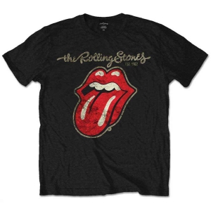 Rolling Stones - Plastered Tongue Boys T-Shirt Bl i gruppen MERCHANDISE / Merch / Pop-Rock hos Bengans Skivbutik AB (5548825r)