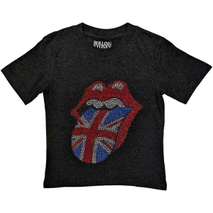 Rolling Stones - British Tongue Emb Boys T-Shirt Bl i gruppen MERCHANDISE / Merch / Pop-Rock hos Bengans Skivbutik AB (5548826r)