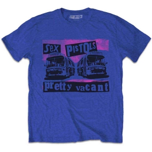 Sex Pistols - Pretty Vacant Coaches Boys T-Shirt Blue i gruppen MERCHANDISE / Merch / Punk hos Bengans Skivbutik AB (5548852r)