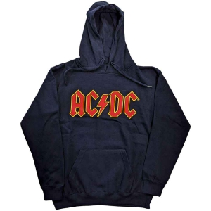 Ac/Dc - Logo Uni Navy Hoodie i gruppen MERCHANDISE / Hoodies / Hårdrock hos Bengans Skivbutik AB (5550912r)