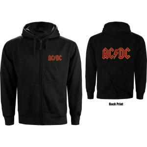 Ac/Dc - Logo Backprint Lady Bl Zip Hoodie i gruppen MERCHANDISE / Hoodies / Hårdrock hos Bengans Skivbutik AB (5550920r)