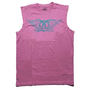 Aerosmith - Glitter Logo Uni Pink Tank i gruppen MERCHANDISE / Hoodies / Hårdrock hos Bengans Skivbutik AB (5551288r)