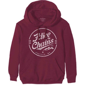 Alice In Chains - Circle Emblem Uni Maroon Hoodie i gruppen MERCHANDISE / Hoodies / Pop-Rock hos Bengans Skivbutik AB (5551291r)