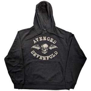 Avenged Sevenfold - Logo Uni Grey Hoodie i gruppen MERCHANDISE / Hoodies / Hårdrock hos Bengans Skivbutik AB (5551301r)