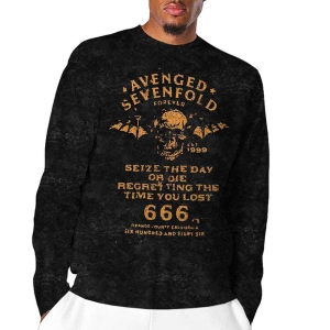 Avenged Sevenfold - Sieze The Day Uni Bl Dip-Dye L/S i gruppen MERCHANDISE / Hoodies / Hårdrock hos Bengans Skivbutik AB (5551304r)