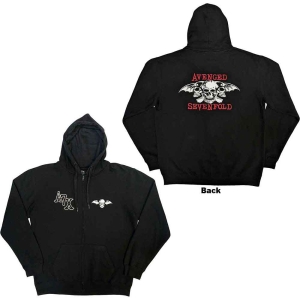 Avenged Sevenfold - Dead Head Uni Bl Zip Hoodie i gruppen MERCHANDISE / Hoodies / Hårdrock hos Bengans Skivbutik AB (5551306r)