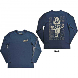 Blondie - Nyc  77 Uni Denim Long Sleeve  i gruppen MERCHANDISE / Hoodies / Pop-Rock hos Bengans Skivbutik AB (5552080r)