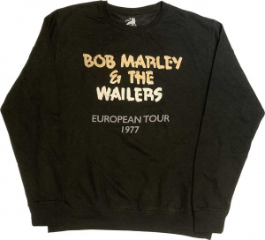 Bob Marley - Wailers European Tour 77 Bl Sweatshirt i gruppen MERCHANDISE / Sweatshirt / Reggae hos Bengans Skivbutik AB (5552099r)