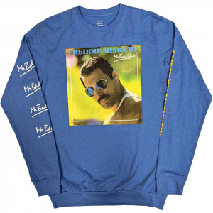 Freddie Mercury - Mr Bad Guy Uni Blue Long Sleeve i gruppen ÖVRIGT / Övrigt / aub hos Bengans Skivbutik AB (5552278r)