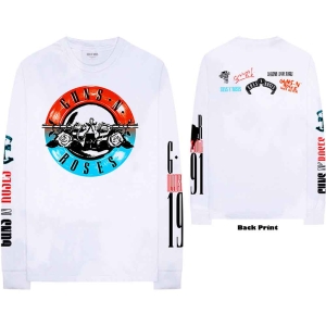 Guns N Roses - Motorcross Logo Uni Wht Longsleeve i gruppen MERCHANDISE / T-shirt / Nyheter / Hårdrock hos Bengans Skivbutik AB (5552287r)