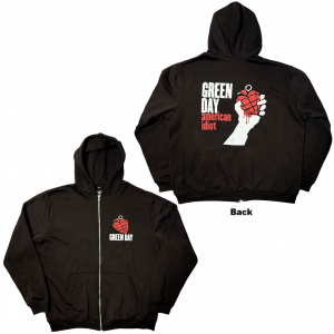 Green Day - American Idiot Uni Bl Zip Hoodie i gruppen ÖVRIGT / Övrigt / aub hos Bengans Skivbutik AB (5552565r)