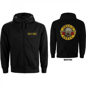 Guns N Roses - Classic Logo Backprint Uni Bl Zip Hoodie i gruppen ÖVRIGT / Övrigt / aub hos Bengans Skivbutik AB (5552582r)