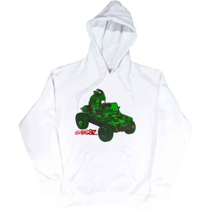 Gorillaz - Green Jeep Uni Wht Hoodie i gruppen ÖVRIGT / Övrigt / aub hos Bengans Skivbutik AB (5552586r)