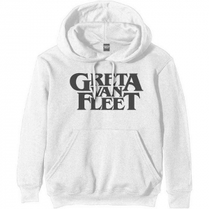Greta Van Fleet - Logo Uni Wht Hoodie i gruppen ÖVRIGT / Övrigt / aub hos Bengans Skivbutik AB (5552598r)