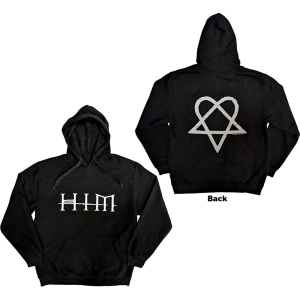 Him - Logo Uni Bl Hoodie i gruppen MERCHANDISE / Hoodies / Hårdrock hos Bengans Skivbutik AB (5552883r)