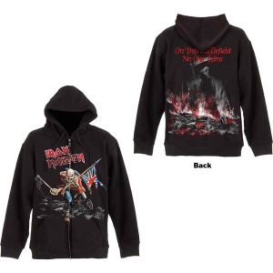 Iron Maiden - Scuffed Trooper Uni Bl Zip Hoodie i gruppen MERCHANDISE / Hoodies / Hårdrock hos Bengans Skivbutik AB (5552893r)