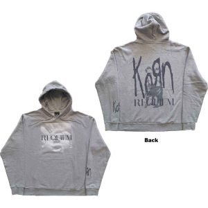 Korn - Requiem Uni Grey Hoodie i gruppen MERCHANDISE / Hoodies / Hårdrock hos Bengans Skivbutik AB (5552921r)