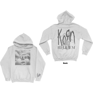 Korn - Requiem Uni Wht Hoodie i gruppen MERCHANDISE / Hoodies / Hårdrock hos Bengans Skivbutik AB (5552922r)