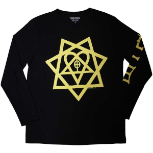 Him - Heartagram Honeycomb Bl Longsleeve  i gruppen MERCHANDISE / T-shirt / Hårdrock hos Bengans Skivbutik AB (5552966r)