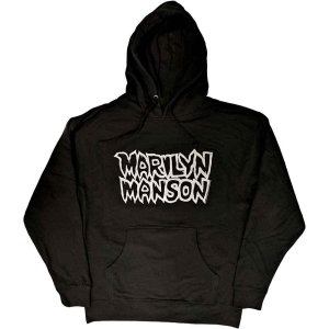 Marilyn Manson - Classic Logo Uni Bl Hoodie i gruppen MERCHANDISE / Hoodies / Hårdrock hos Bengans Skivbutik AB (5553234r)