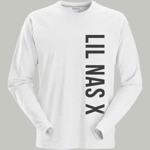 Lil Nas X - Vertical Text Uni Wht Longsleeve  i gruppen MERCHANDISE / T-shirt / Hip Hop-Rap hos Bengans Skivbutik AB (5553295r)