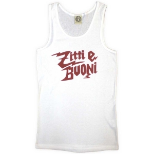 Maneskin - Zitti E Buoni Uni Wht Tank Top  i gruppen MERCHANDISE / T-shirt / Pop-Rock hos Bengans Skivbutik AB (5553298r)