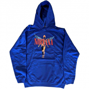 Nirvana - Angelic Uni Blue Hoodie i gruppen ÖVRIGT / Övrigt / aub hos Bengans Skivbutik AB (5553888r)