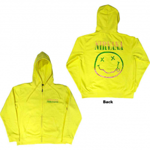 Nirvana - Sorbet Ray Happy Face Yell Zip Hoodie i gruppen ÖVRIGT / Övrigt / aub hos Bengans Skivbutik AB (5553908r)