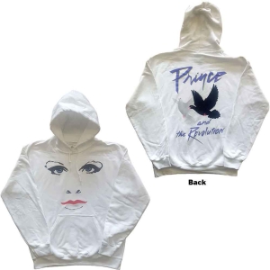 Prince - Faces & Doves Uni Wht Hoodie i gruppen ÖVRIGT / Övrigt / aub hos Bengans Skivbutik AB (5553947r)