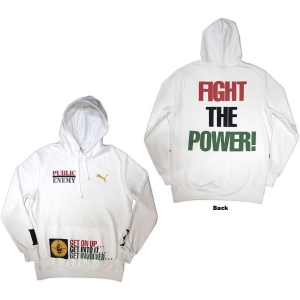 Public Enemy - Fight The Power Uni Wht Hoodie i gruppen ÖVRIGT / Övrigt / aub hos Bengans Skivbutik AB (5553954r)