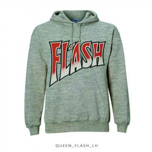 Queen - Flash Uni Grey Hoodie i gruppen ÖVRIGT / Övrigt / aub hos Bengans Skivbutik AB (5553957r)