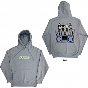 Queen - Radio Ga Ga Back Lht Blue Hoodie i gruppen ÖVRIGT / Övrigt / aub hos Bengans Skivbutik AB (5553966r)