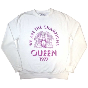 Queen - Champions 77 Wht Sweatshirt  i gruppen VI TIPSAR / Nyinkommet Merch / Juni hos Bengans Skivbutik AB (5553970r)